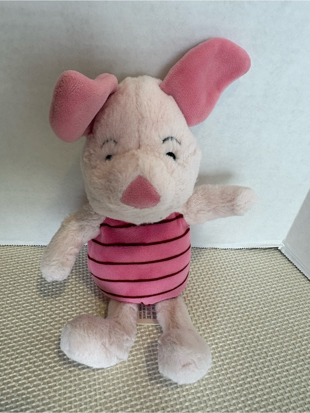 Disney Parks Piglet Winnie The Pooh 10” Pink Beanbag Plush Stuffed Animal Toy